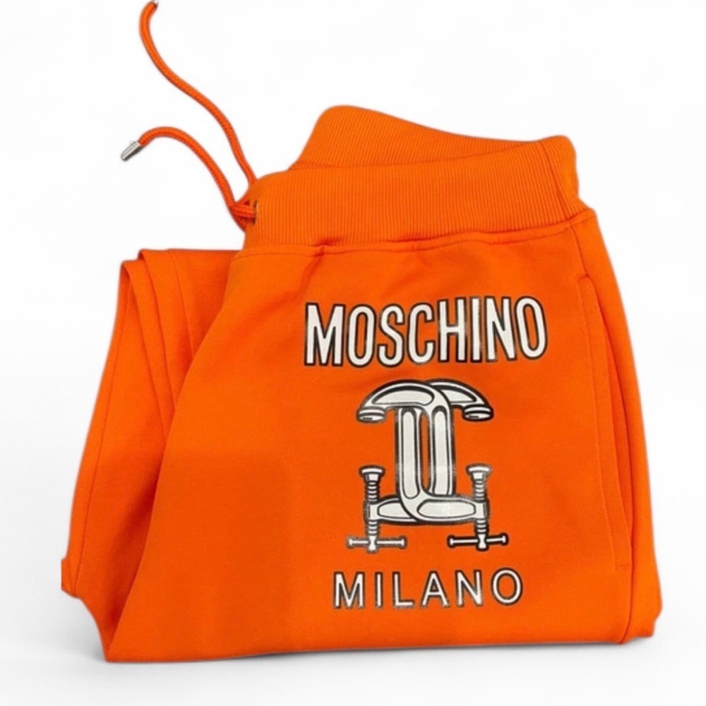 MOSCHINO Orange Waist Adjustable Pull Thru Tie Joggers size IT 44 USA 10